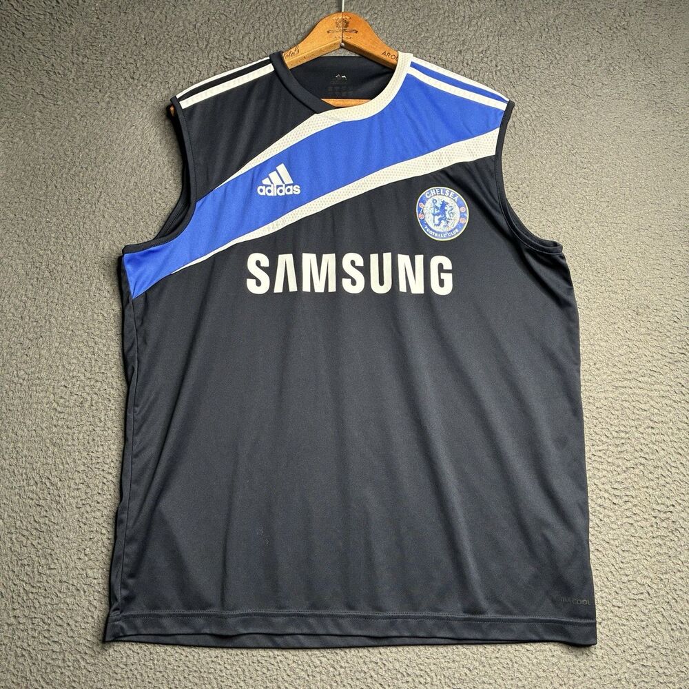 CHELSEA 2009 TRAINING FOOTBALL SOCCER JERSEY KIT ADIDAS Sleeveless Large